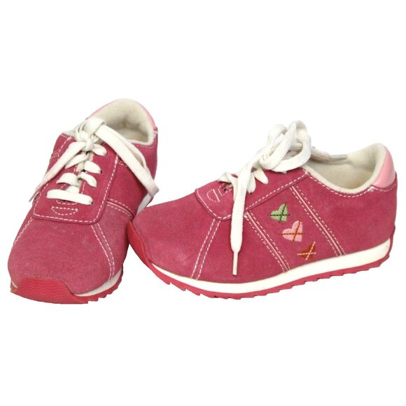 2006 Gymboree Mix N Match Suede Sneakers Shoes sz 12 Heart Argyle Tennis BTS Fal - Picture 1 of 10